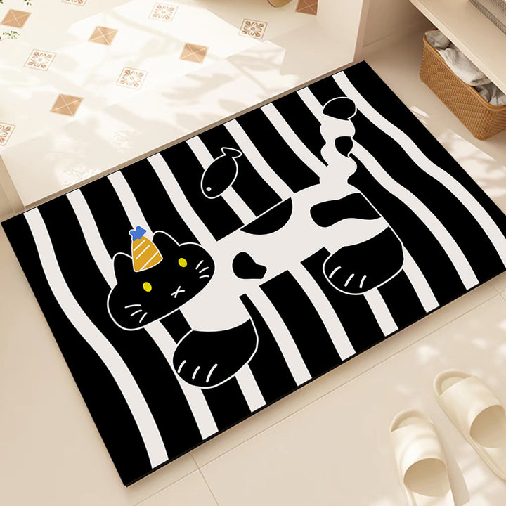 Cartoon Cat Area Rug