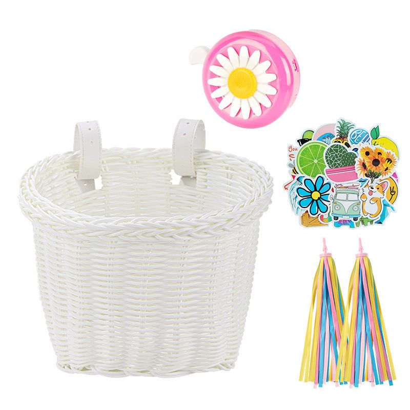 Decorative Woven Bicycle Storage Basket Bowlift