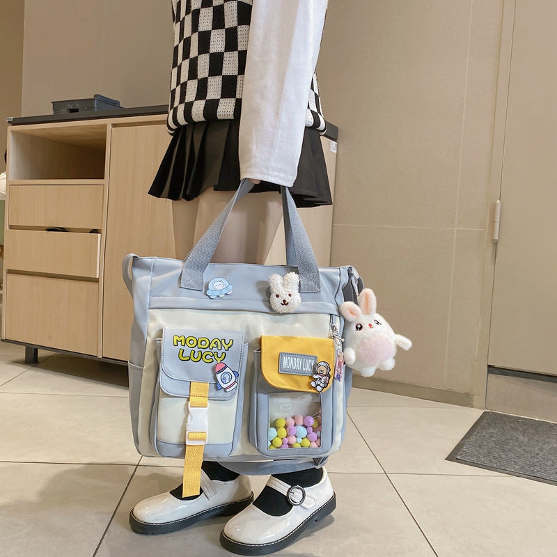 Whimsical Multi-Compartment Messenger Bag Bowlift