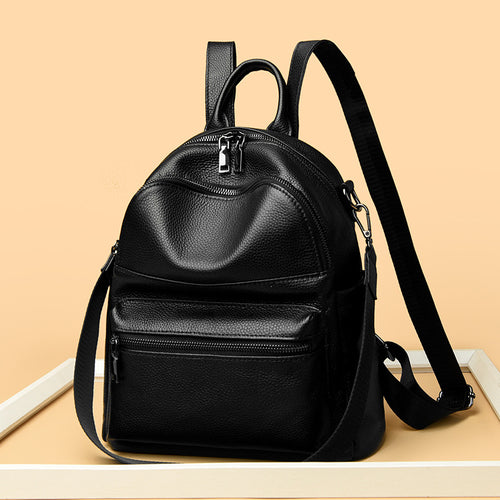 Premium Leather Multi-Pocket Backpack Bowlift