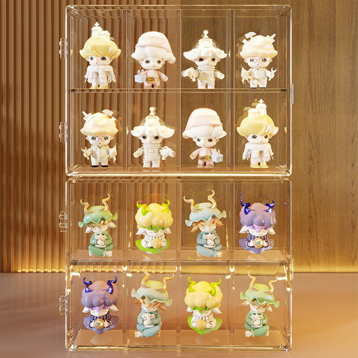 Acrylic Multi-Compartment Collectible Figurine Display Case