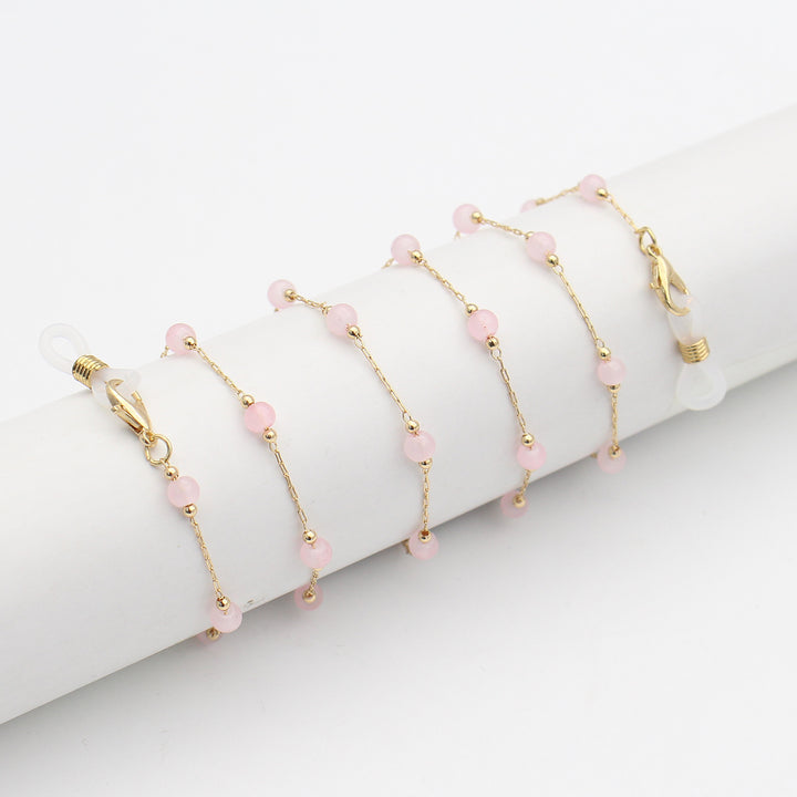 Elegant Beaded Eyewear Retainer Chain Bowlift