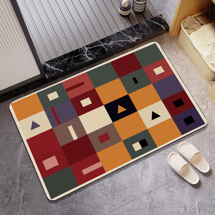 Geometric Pattern Bath Mat Bowlift