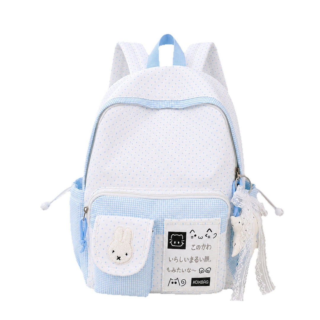 Playful Polka Dot Patterned Backpack Bowlift
