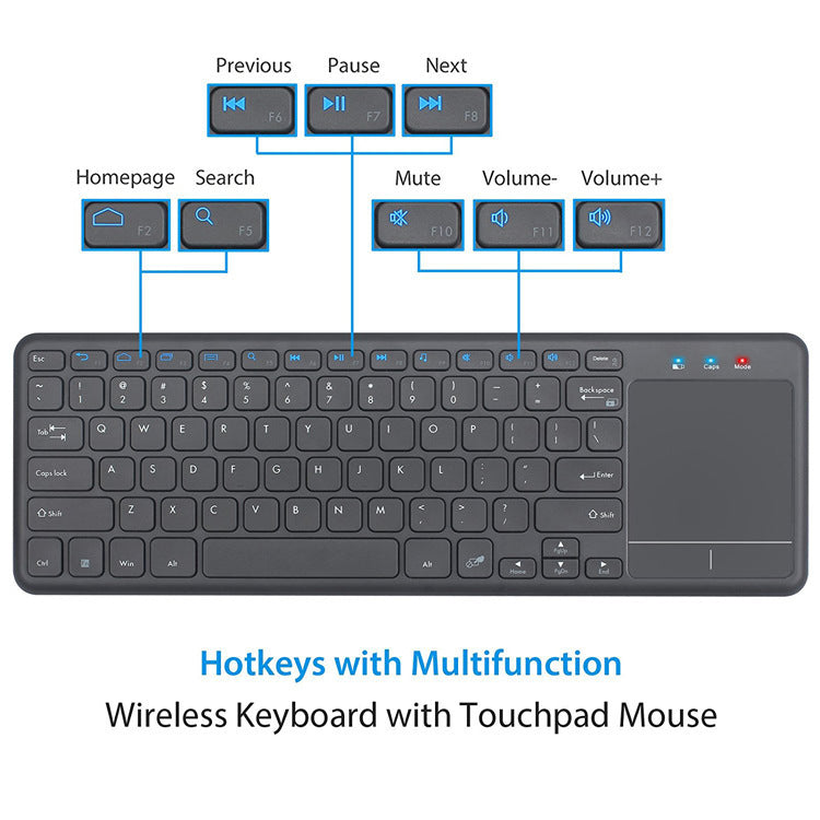 Wireless Touchpad Keyboard Bowlift