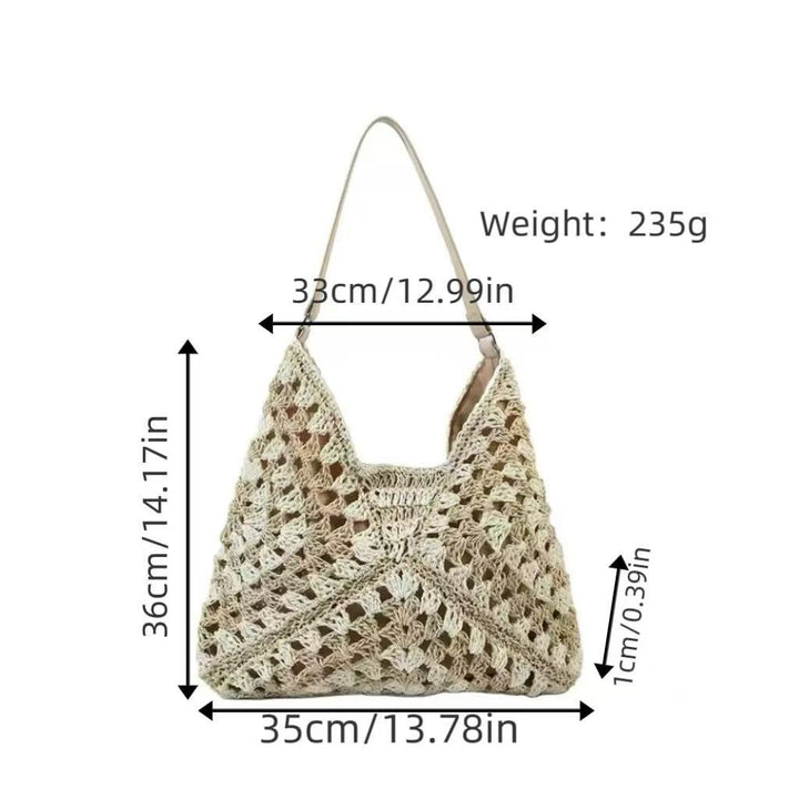 Woven Material Handbag Bowlift