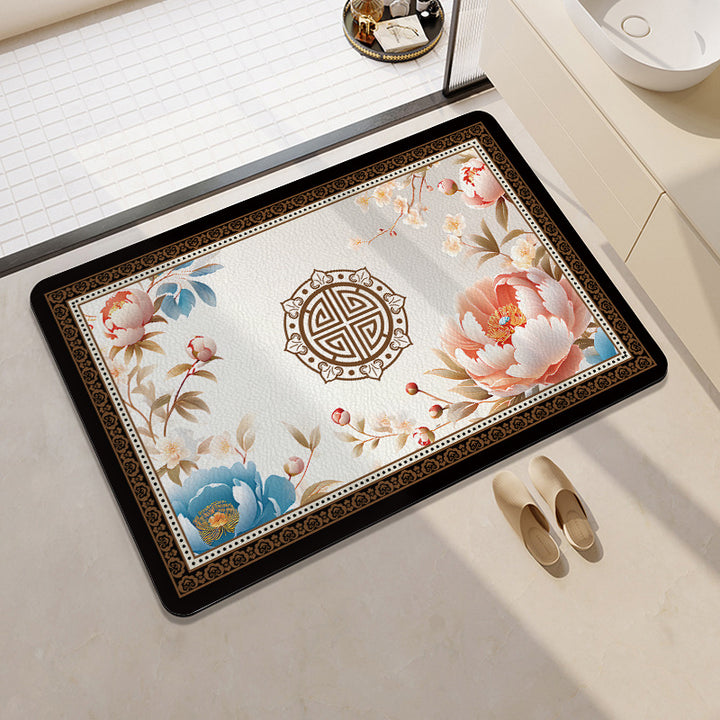 Stylish Citrus-Themed Bath Mat Bowlift
