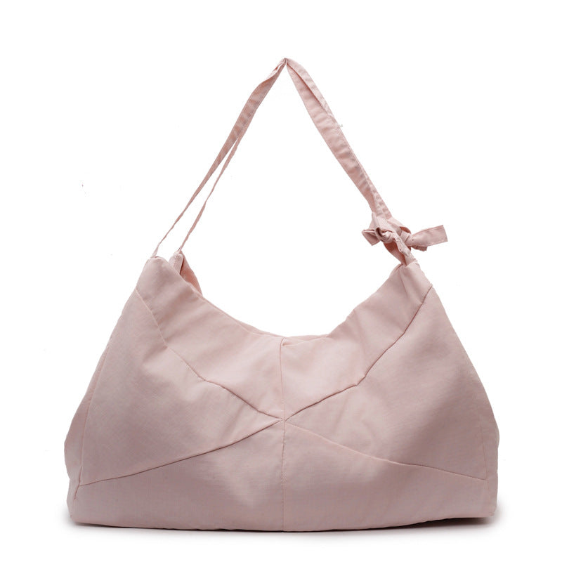 Textured Fabric Shoulder Hobo Bag Bowlift
