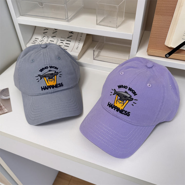 Women's Playful Embroidered Adjustable Baseball Cap Bowlift