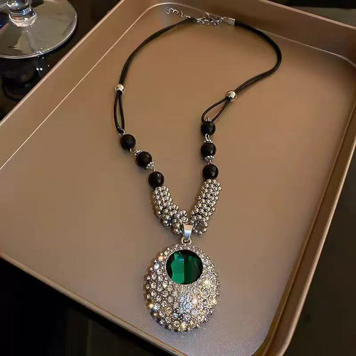 Crystal Embellished Pendant Necklace Bowlift