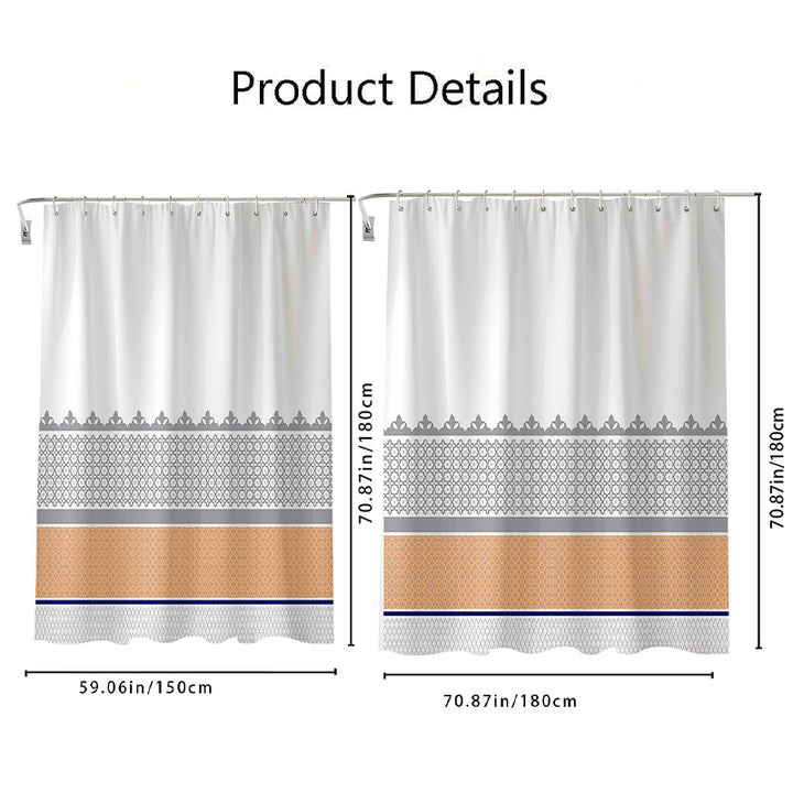 Stylish Geometric Shower Curtain Bowlift
