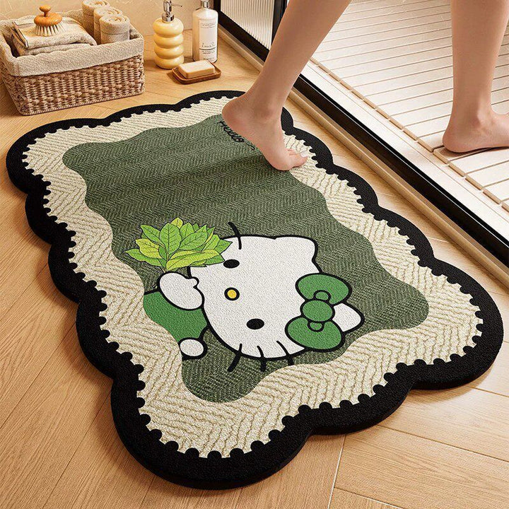 Playful Cat-Themed Plush Bath Mat
