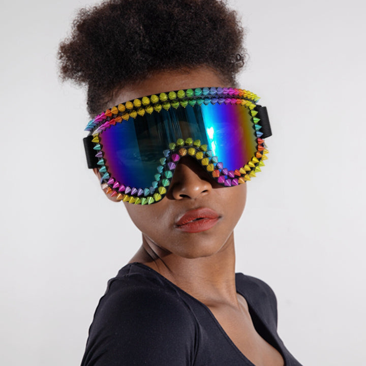 Ladies fashionable ski goggles with trendy stud design Bowlift