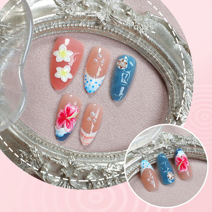 Floral-Themed Press-On Nail Set Bowlift