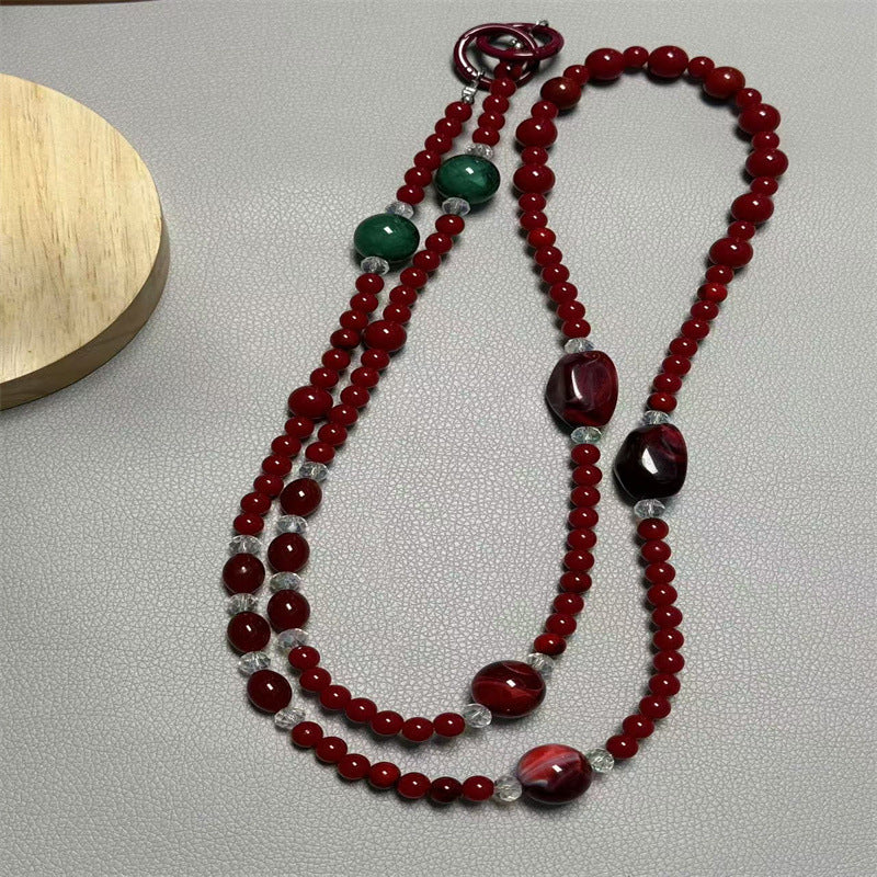 Multi-Strand Beaded Necklace Bowlift