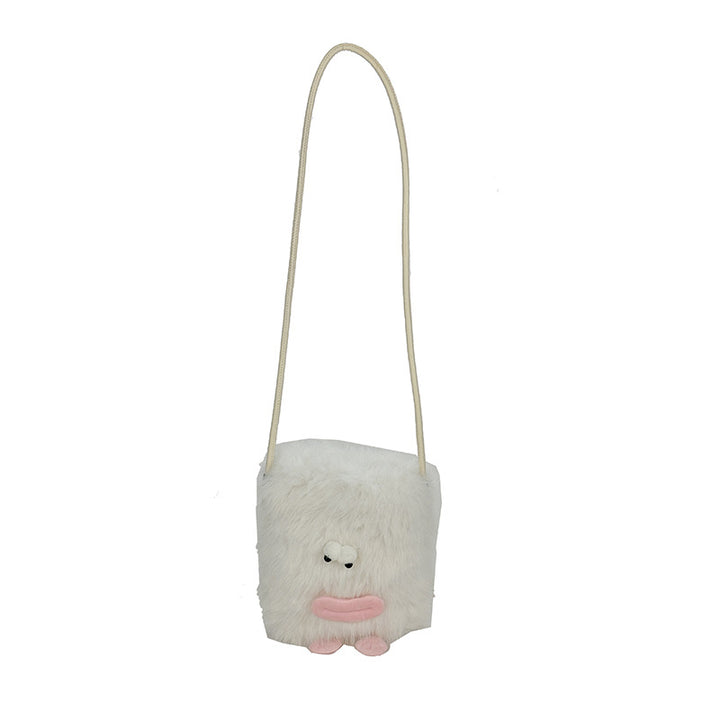 Plush shoulder bag with unique character design Bowlift