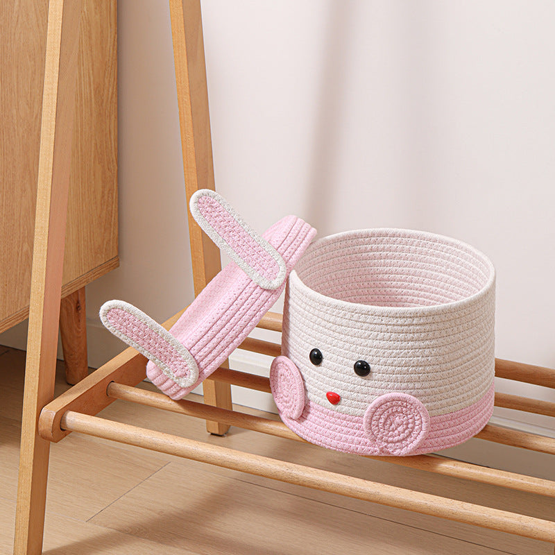 Plush Rabbit Storage Basket Bowlift