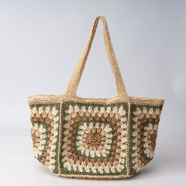 Handcrafted Beach Bag in Geometric Design Bowlift