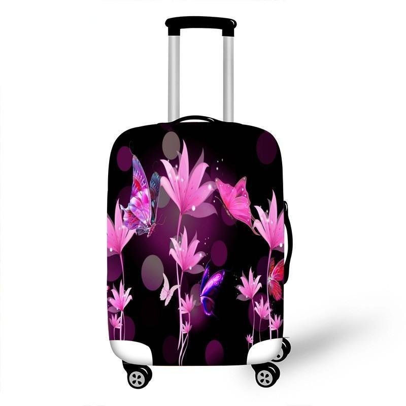 Women's hardshell travel suitcase with floral design Bowlift