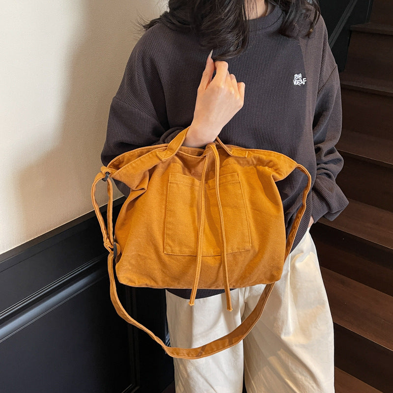 Casual Drawstring Shoulder Bag Bowlift