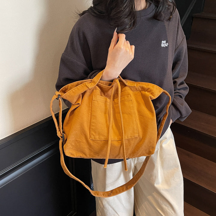 Casual Drawstring Shoulder Bag Bowlift