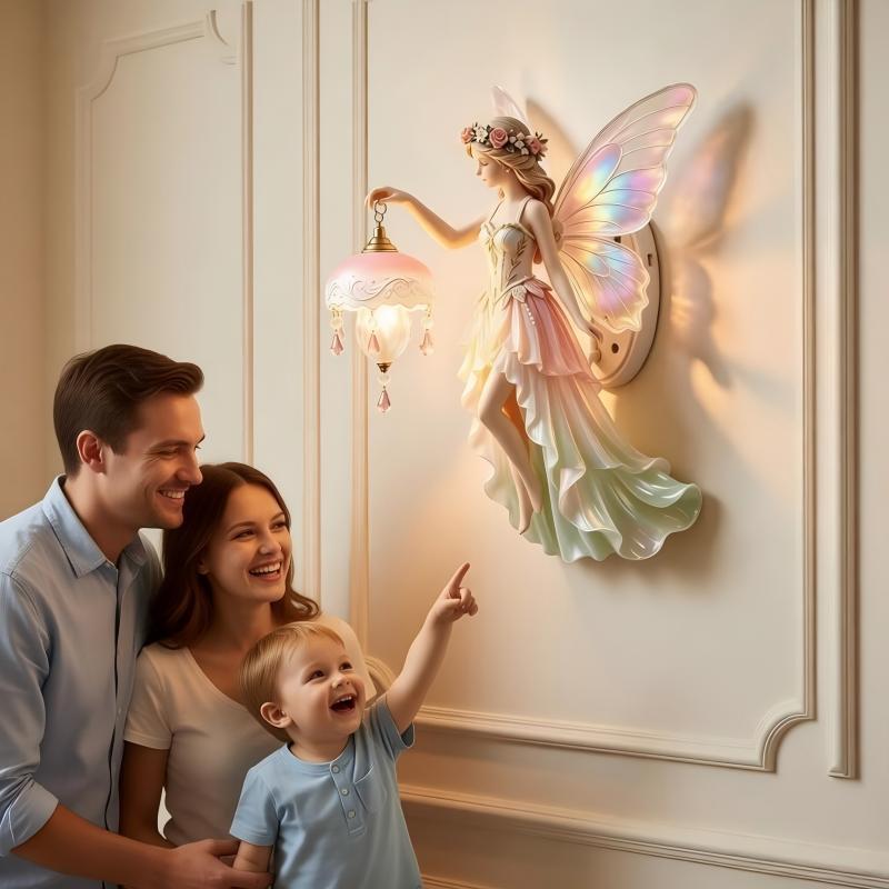 Decorative fairy figure with LED light Bowlift
