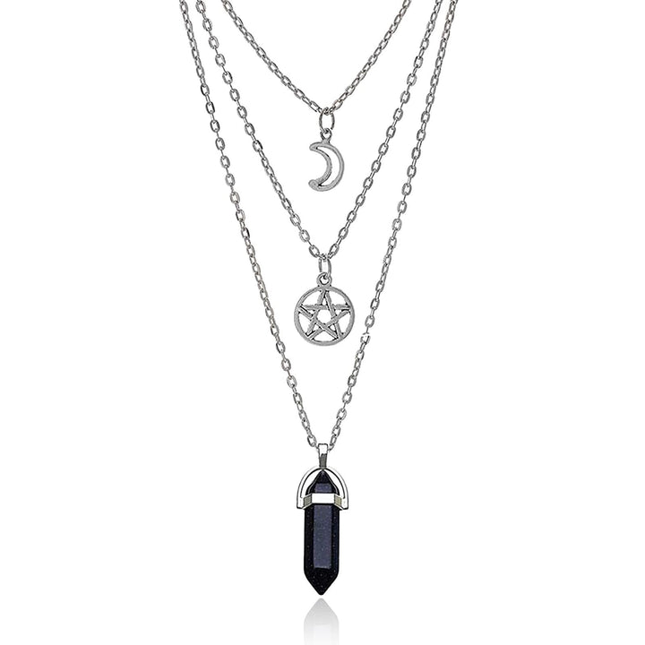 Layered Celestial Pendant Necklace Bowlift