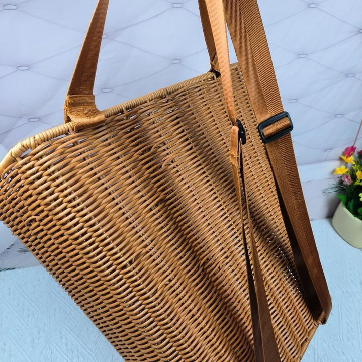 Modern Woven Laundry Basket Bowlift