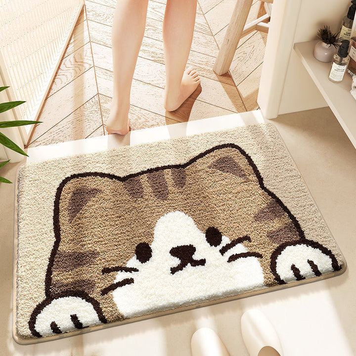 Cute Cat-Themed Bath Mat
