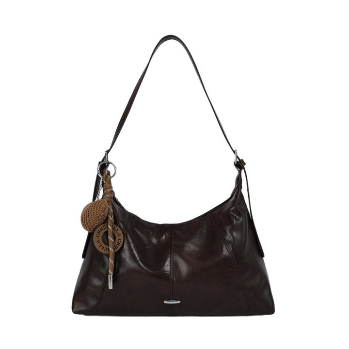 Luxurious Soft Leather Shoulder Bag Bowlift