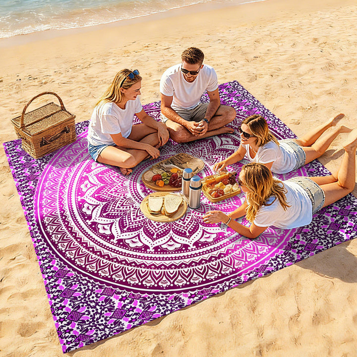 Mandala Design Beach Mat Bowlift