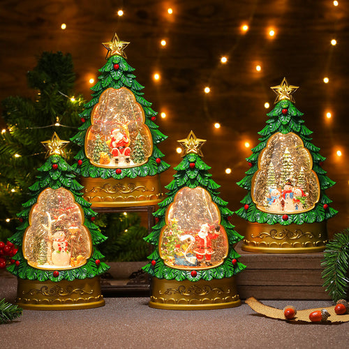 LED Christmas Tree Snow Globe Decoration Bowlift