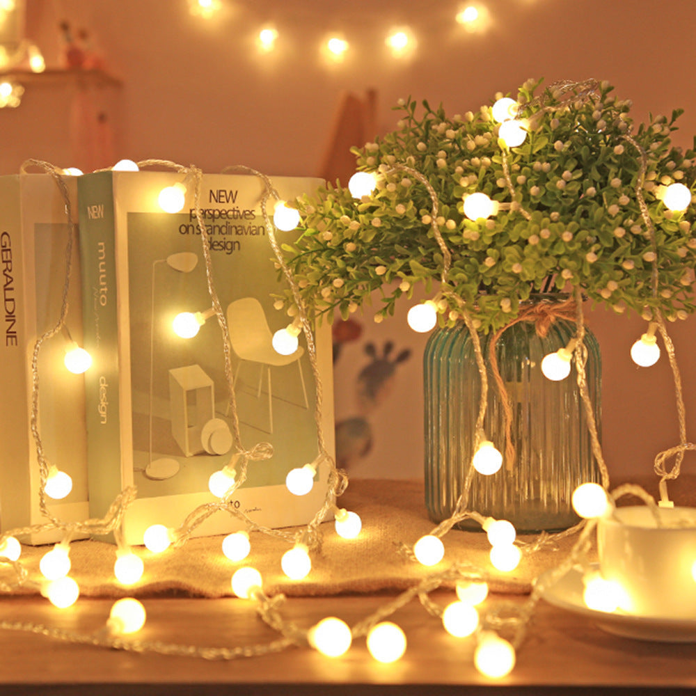 Decorative Outdoor LED Star And Globe String Lights Weather-Resistant Versatile Hanging Garland Bowlift