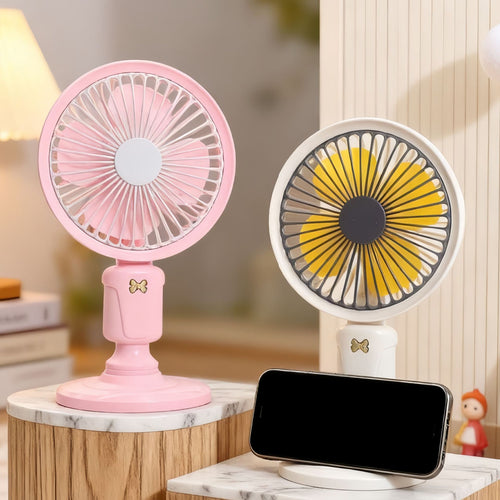 Portable USB Desk Fan with Flexible Tilt Mechanism Bowlift