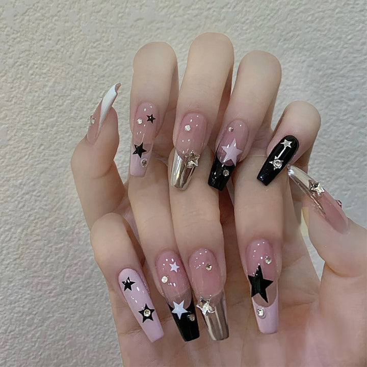 Creative Artistic Press-On Nail Design Bowlift