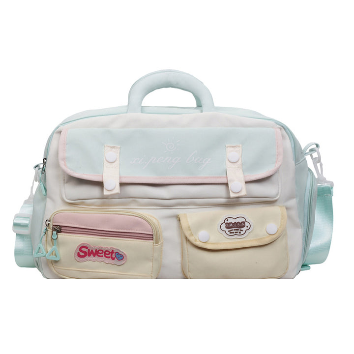 Sporty Shoulder Bag With Multifunctional Compartments Bowlift
