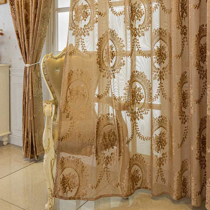 Elegant Sheer Lace Curtains Bowlift