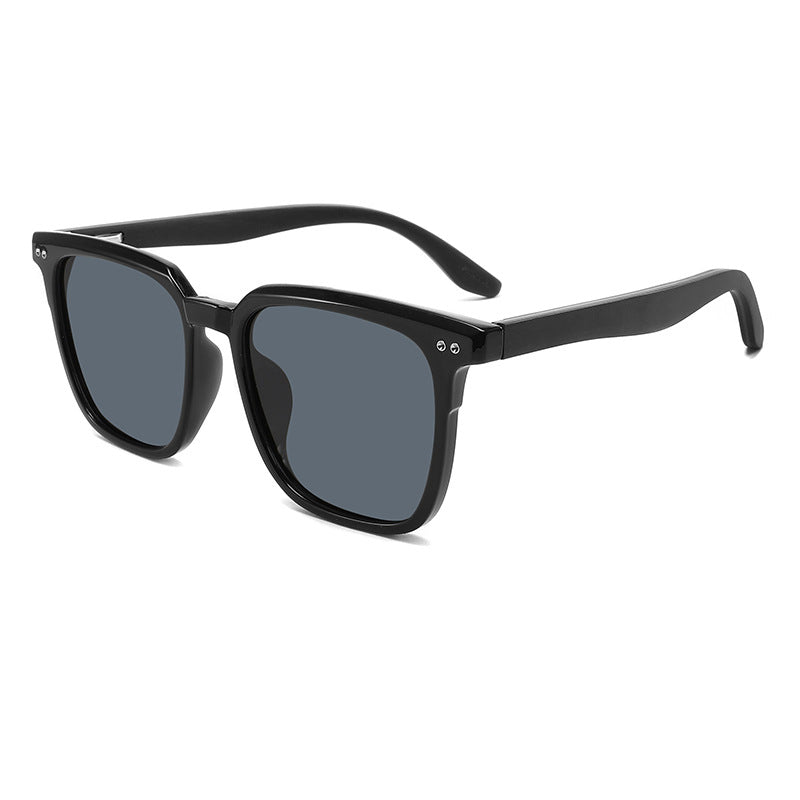 Rimless oversized cat eye polarized sunglasses with wood-effect temples Bowlift