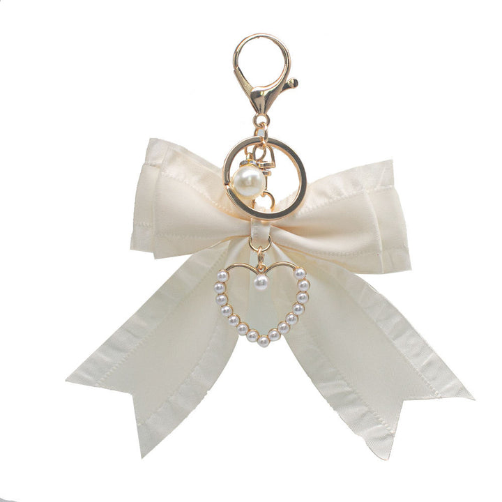 Elegant Heart-Shaped Bow Keychain Bowlift