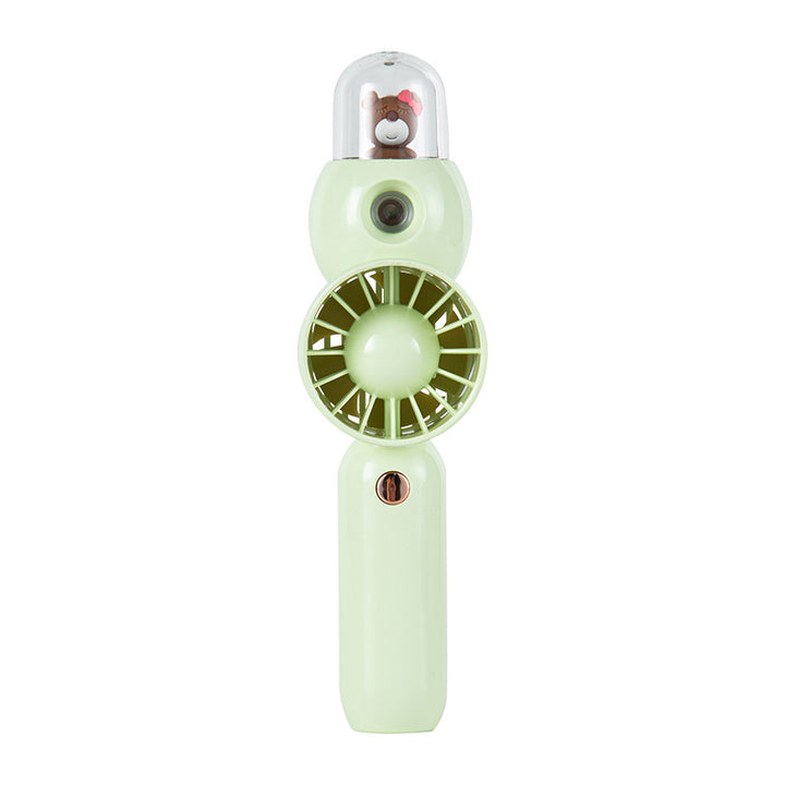Women's Portable Hand Fan with Spray Element and Ergonomic Design Bowlift
