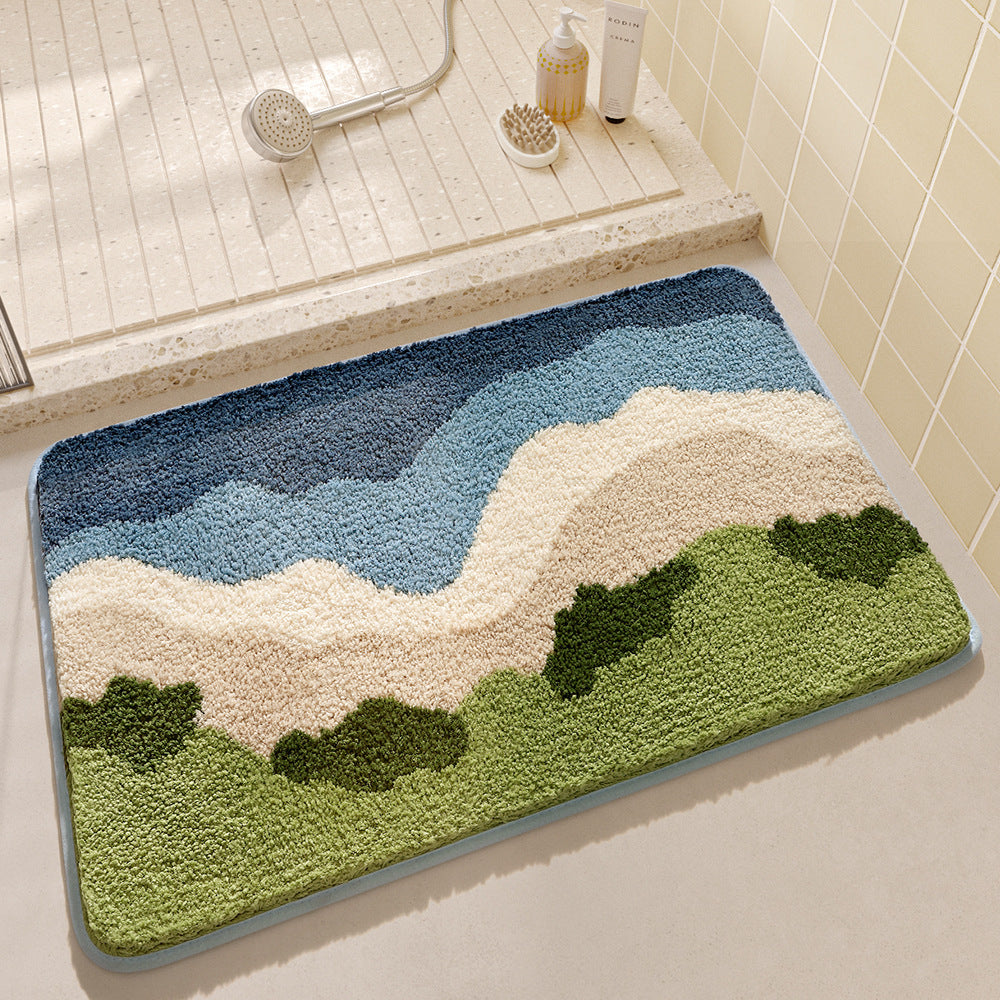 Floral Bath Mat Bowlift