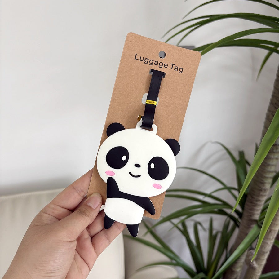 Cute Panda-Themed Luggage Tag Bowlift