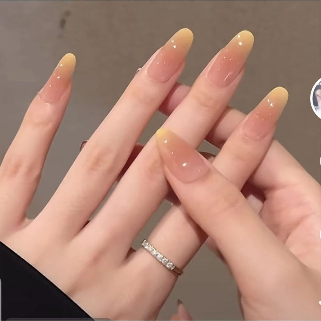 Ombre Glossy Press-On Nail Set Bowlift