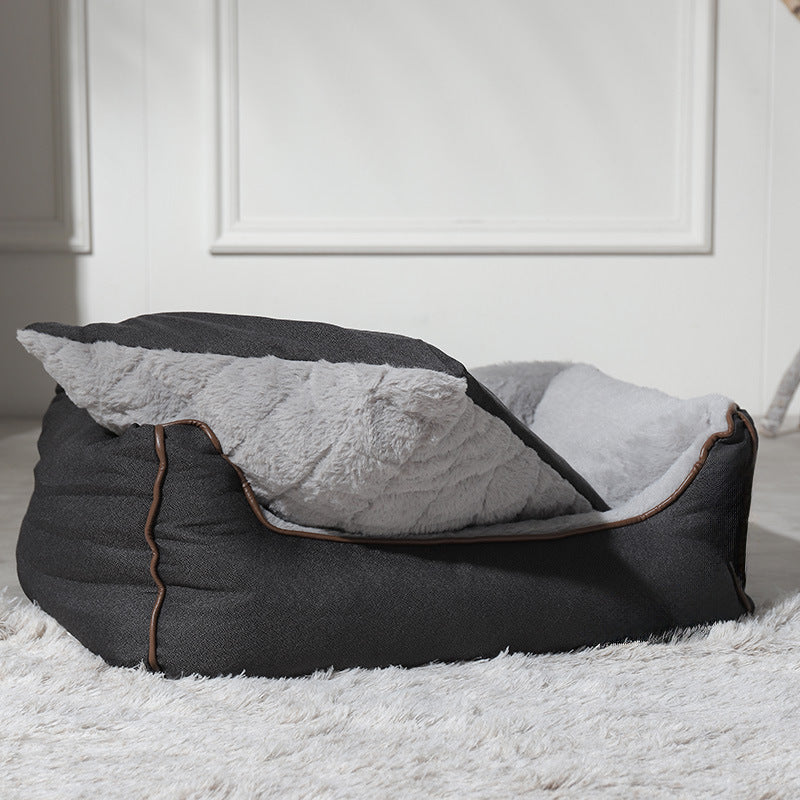Cozy Quilted Dog Bed