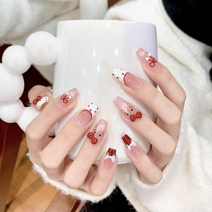 Enhanced Decorative Press-On Nails