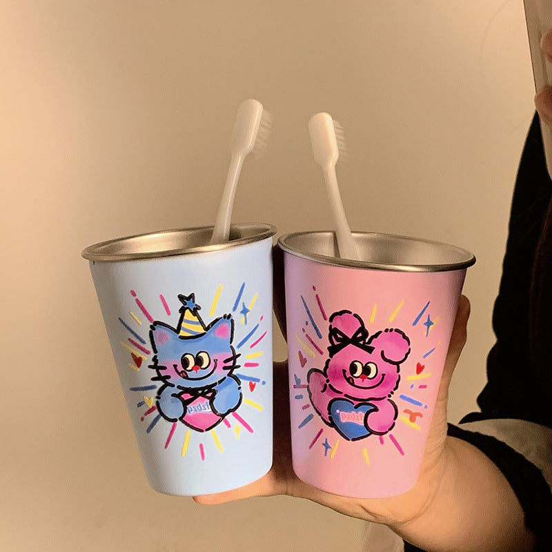 Insulated mug with cheerful bear motif Bowlift