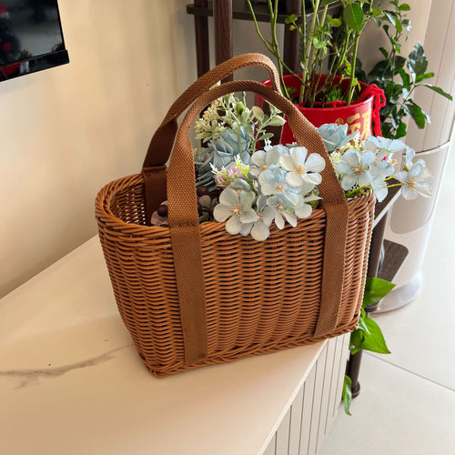 Women Handmade Storage Basket Made of Natural Material Bowlift