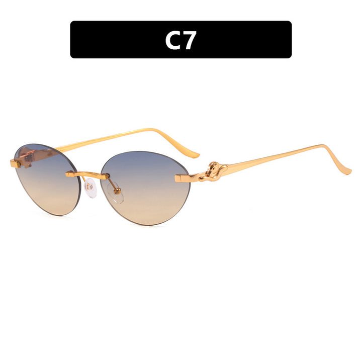 Women's round sunglasses with elegant, semi-transparent frame and fashionable details Bowlift