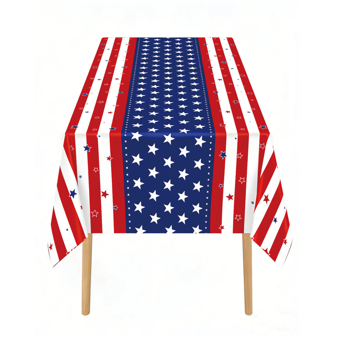 Unisex nan coated tablecloth with stars and stripes pattern, wipeable and waterproof Bowlift