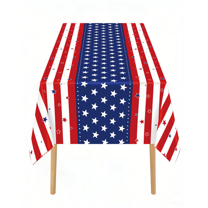 Unisex nan coated tablecloth with stars and stripes pattern, wipeable and waterproof Bowlift